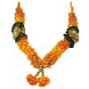 Mala/ Garland - Yellow - with artificial Flowers- for God/ Idol/ Puja Decor/ Festival/ Photo frame- Pack of 1- Length 22cm/8.6inches