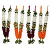 Mala/ Garland-White Combo with artificial Flowers- for God/ Idol/ Puja Decor/ Festival/ Photo frame- Pack of 4- Length 22cm/8.6inches
