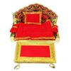 Bed (Bister) & Aasan set for Laddu Gopal/ Gopal ji/ Krishna ji with Meenakari Chowki & Singhasan