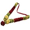 Red & Golden Mala/ Garland with artificial roses- for God/ Idol/ Puja Decor/ Festival/ Photo frame- 52cmX5cmX3cm (Large)