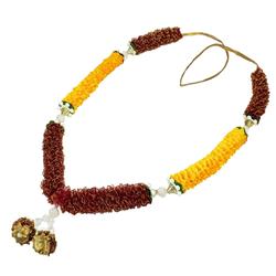 Yellow & Red Mala/ Garland with artificial Flowers- for God/ Idol/ Puja Decor/ Festival/ Photo frame- 52cmX5cmX3cm