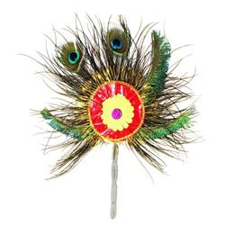 Peacock Feather Hand Fan 1- More Pankh