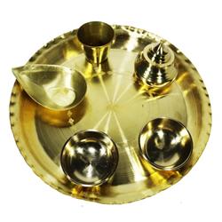 Brass Puja Thali Set- Small